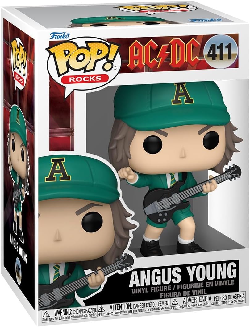 Funko Pop Angus Young AC/DC traje de colegio guitarra Gibson SG