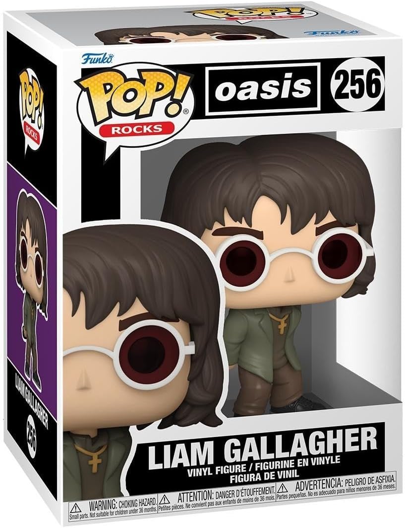 Funko Pop Liam Gallagher Oasis con pandereta y parka verde
