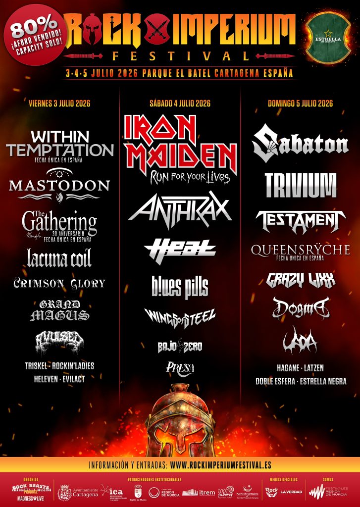 Cartel del Rock Imperium Festival, uno de los mejores festivales de rock y metal en España