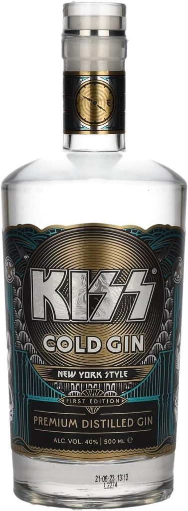 Ginebra oficial de Kiss COLD Premium Distilled Gin bebida rock para fans