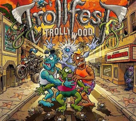 Esta es la portada de Trollywood, el nuevo disco de Trollfest para 2026