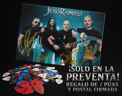 Quienes compréis en la preventa de la cuna del mal de Jero Ramiro os lleváis dos puas exclusivas y una postal firmada por la banda