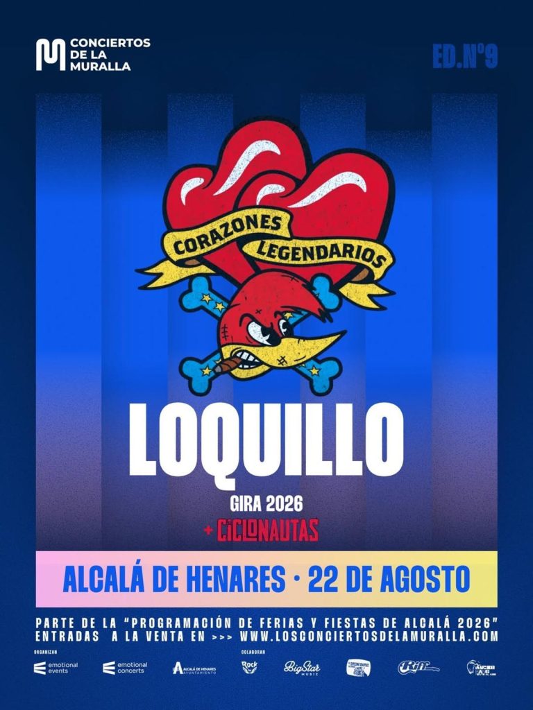 Este es el cartel de Loquillo en Madrid junto con Ciclonautas y la gripe Y tú