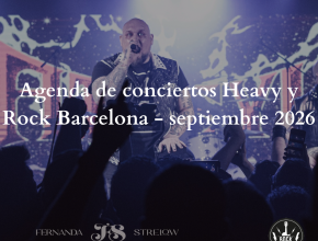 Portada de la agenda de conciertos heavy en Barcelona en septiembre de 2026