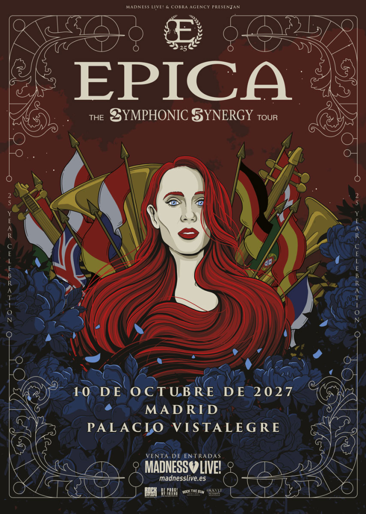 Cartel del concierto de Epica con orquesta en Madrid