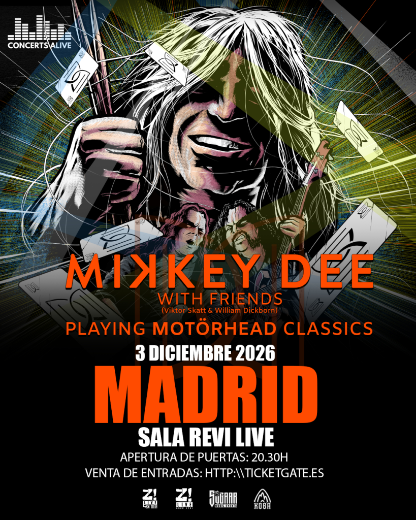 Cartel de Mikkey Dee en Madrid
