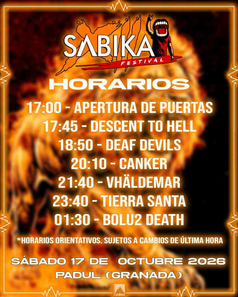 Sabika Festival XII HORARIOS